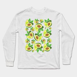 Avocado Pattern / Aguacates Long Sleeve T-Shirt